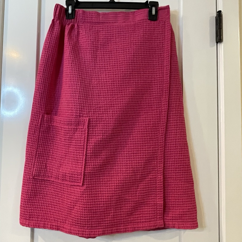 Turquaz Womens Wrap‎ Rip Skirt Waffle Knit Pink Vacation Cruise Party Pool S / M